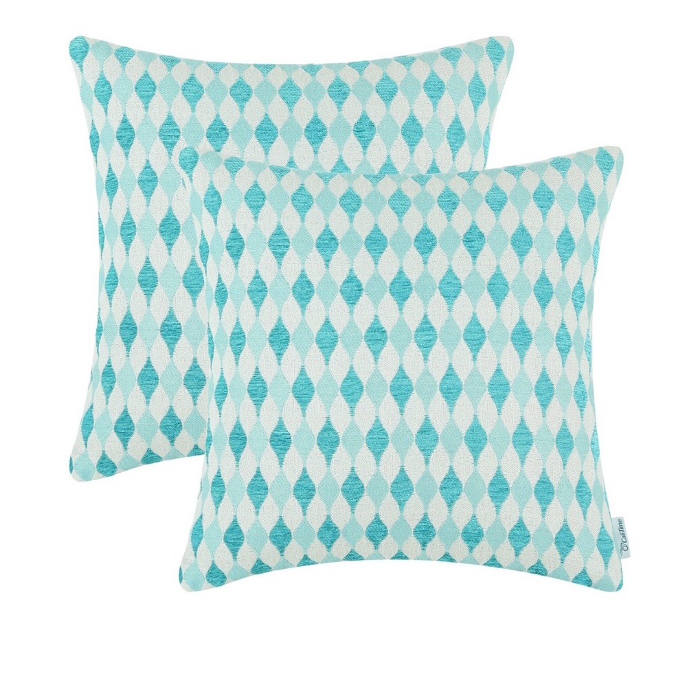 New! Set Of 2 17x17 Pillow Covers Cali Time